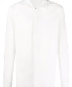 ( Nouvelle Collection ) Rick Owens Chemise Unie à Manches Longues 11 MILK