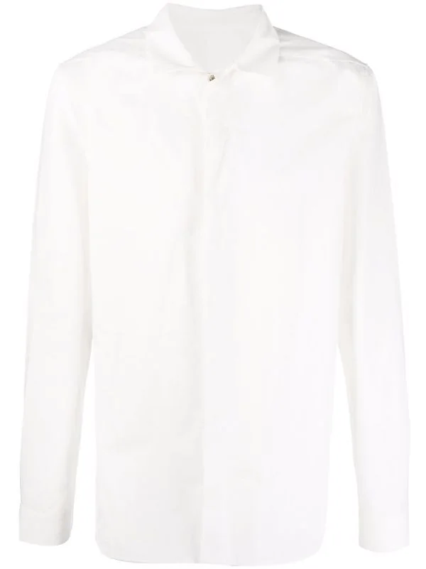 ( Nouvelle Collection ) Rick Owens Chemise Unie à Manches Longues 11 MILK 3 ( Nouvelle Collection ) Rick Owens Chemise Unie à Manches Longues 11 MILK