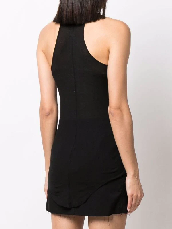 ( Nouvelle Collection ) Rick Owens 09 BLACK Débardeur En Coton à Design Incurvé Femme 6 ( Nouvelle Collection ) Rick Owens 09 BLACK Débardeur En Coton à Design Incurvé Femme – Image 4