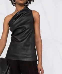 ( Nouvelle Collection ) Rick Owens 09 BLACK Blouse Athena à Design à Une épaule Femme -Rick Owens Soldes 17830934 38099835 600