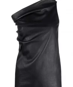 ( Nouvelle Collection ) Rick Owens 09 BLACK Blouse Athena à Design à Une épaule Femme