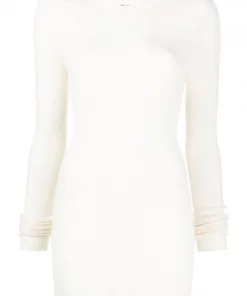 ( Nouvelle Collection ) Rick Owens 21 NATURAL Haut En Maille Fine Nervurée Femme