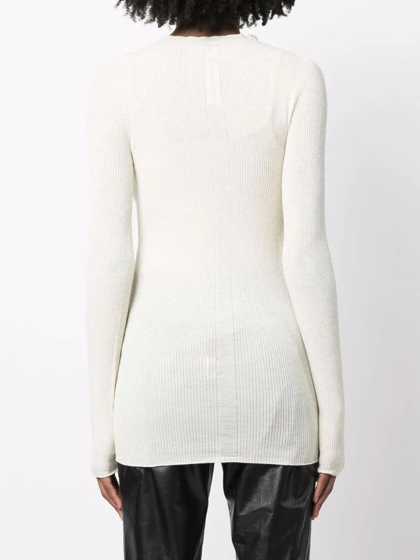 ( Nouvelle Collection ) Rick Owens 21 NATURAL Haut En Maille Fine Nervurée Femme 6 ( Nouvelle Collection ) Rick Owens 21 NATURAL Haut En Maille Fine Nervurée Femme – Image 4