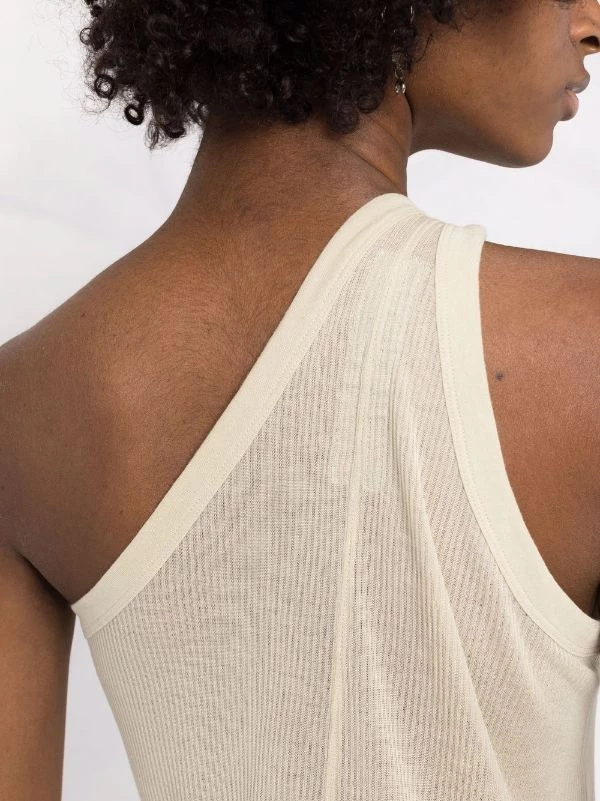 ( Nouvelle Collection ) Rick Owens 32 VANILLA Robe Nervurée à Design à Une épaule Femme 5 ( Nouvelle Collection ) Rick Owens 32 VANILLA Robe Nervurée à Design à Une épaule Femme – Image 3