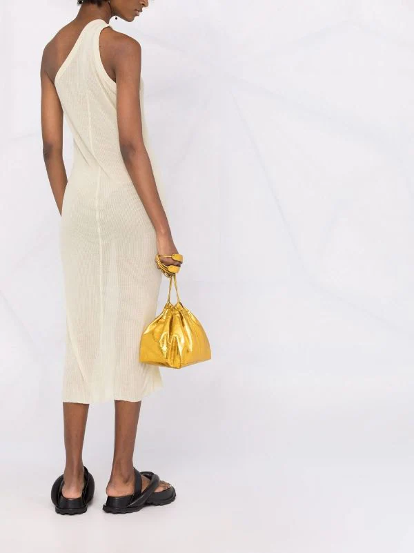 ( Nouvelle Collection ) Rick Owens 32 VANILLA Robe Nervurée à Design à Une épaule Femme 8 ( Nouvelle Collection ) Rick Owens 32 VANILLA Robe Nervurée à Design à Une épaule Femme – Image 6