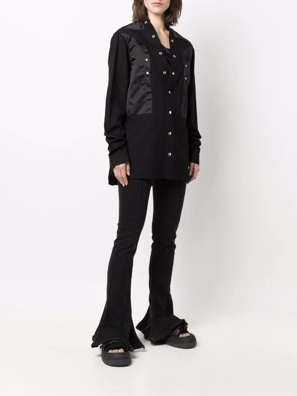 ( Nouvelle Collection ) Rick Owens Chemise à Design à Empiècements Femme 5 ( Nouvelle Collection ) Rick Owens Chemise à Design à Empiècements Femme – Image 3