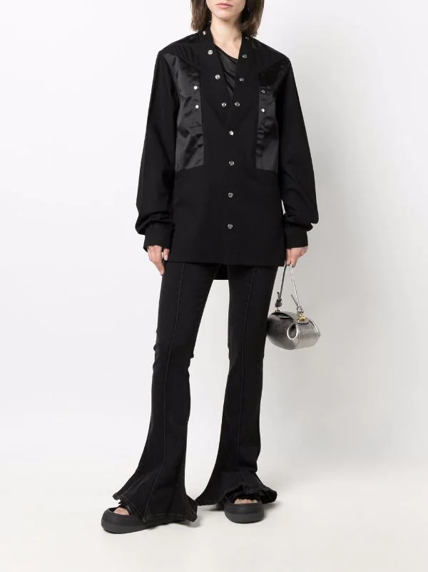 ( Nouvelle Collection ) Rick Owens Chemise à Design à Empiècements Femme 4 ( Nouvelle Collection ) Rick Owens Chemise à Design à Empiècements Femme – Image 2