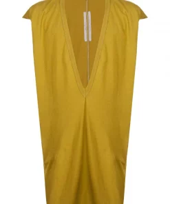 ( Nouvelle Collection ) Rick Owens Débardeur Dylan à Col V Profond 72 SULPHATE