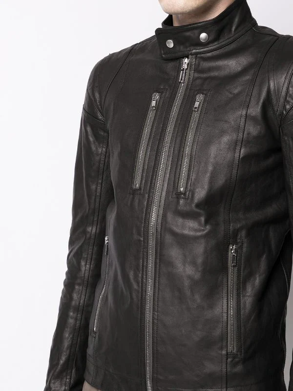 ( Nouvelle Collection ) Rick Owens Veste En Cuir à Fermeture Zippée Homme 7 ( Nouvelle Collection ) Rick Owens Veste En Cuir à Fermeture Zippée Homme – Image 5