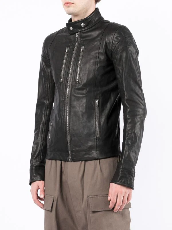 ( Nouvelle Collection ) Rick Owens Veste En Cuir à Fermeture Zippée Homme 5 ( Nouvelle Collection ) Rick Owens Veste En Cuir à Fermeture Zippée Homme – Image 3