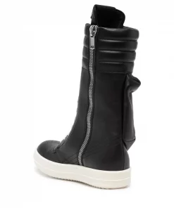 Rick Owens Baskets Lacées à Semelle épaisse 91 BLACK/MILK -Rick Owens Soldes 17845219 37685992 600