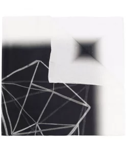 ( Nouvelle Collection ) Rick Owens 0921 BLACK/natural écharpe à Imprimé Géométrique Femme