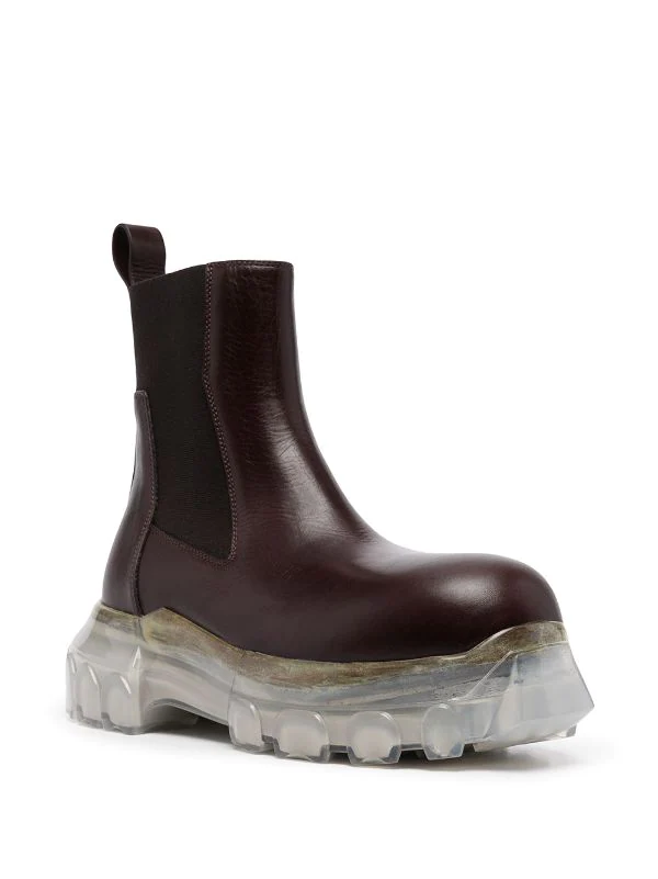 ( Nouvelle Collection ) Rick Owens Bottines En Cuir De Veau 640 4 ( Nouvelle Collection ) Rick Owens Bottines En Cuir De Veau 640 – Image 2