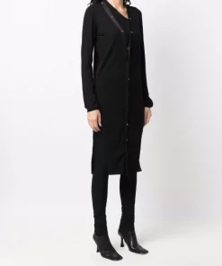 ( Nouvelle Collection ) Rick Owens Cardigan à Boutons Pression 09 NERO -Rick Owens Soldes 17858294 37882222 600