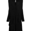 ( Nouvelle Collection ) Rick Owens Cardigan Mi-long En Cachemire 09 NERO -Rick Owens Soldes 17858296 38029977 600