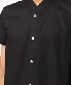 ( Nouvelle Collection ) Rick Owens 09 BLACK Chemise à Boutons Pression Homme -Rick Owens Soldes 17859929 37624860 600