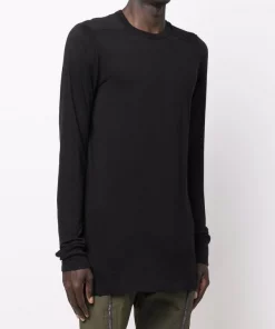 ( Nouvelle Collection ) Rick Owens T-shirt à Encolure Ras Du Cou 09 BLACK -Rick Owens Soldes 17859934 38550854 600