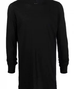 ( Nouvelle Collection ) Rick Owens T-shirt à Encolure Ras Du Cou 09 BLACK