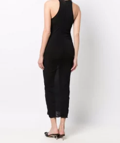 ( Nouvelle Collection ) Rick Owens Robe-débardeur Longue Forever à Effet De Transparence 09 BLACK -Rick Owens Soldes 17859935 37624816 600