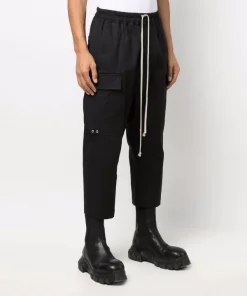 ( Nouvelle Collection ) Rick Owens 09 BLACK Pantalon De Jogging Sarouel à Lien De Resserrage Homme -Rick Owens Soldes 17859936 37624863 600