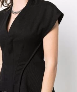 ( Nouvelle Collection ) Rick Owens Blouse Sans Manches à Col V Femme -Rick Owens Soldes 17860685 37675171 600