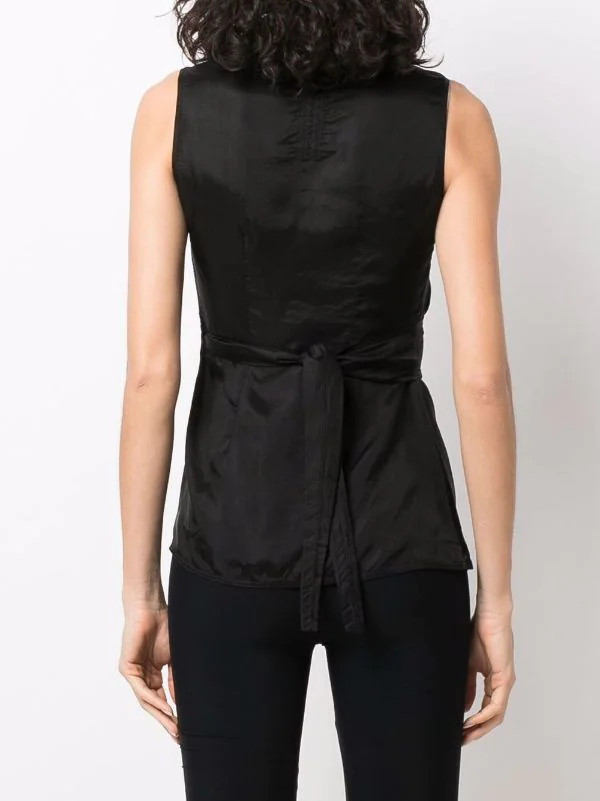 ( Nouvelle Collection ) Rick Owens Haut Cache-cœur Laura à Design Sans Manches 09 BLACK 6 ( Nouvelle Collection ) Rick Owens Haut Cache-cœur Laura à Design Sans Manches 09 BLACK – Image 4