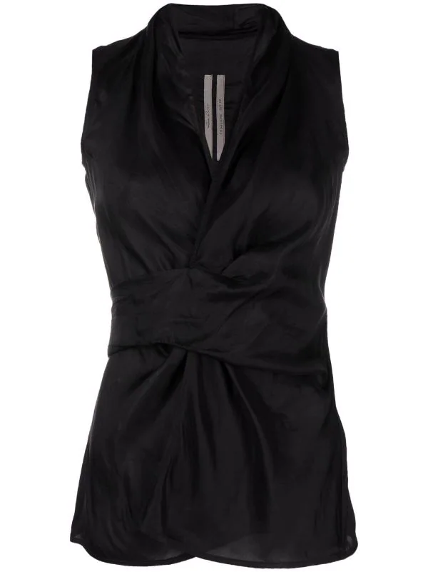 ( Nouvelle Collection ) Rick Owens Haut Cache-cœur Laura à Design Sans Manches 09 BLACK 3 ( Nouvelle Collection ) Rick Owens Haut Cache-cœur Laura à Design Sans Manches 09 BLACK