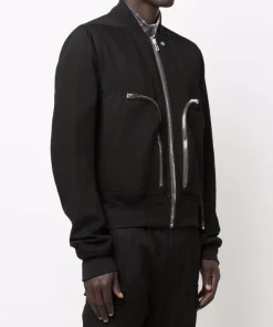( Nouvelle Collection ) Rick Owens Veste Bomber à Fermeture Zippée Homme -Rick Owens Soldes 17861239 38456700 600