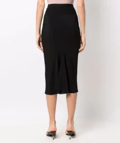 ( Nouvelle Collection ) Rick Owens Jupe Mi-longue Bias En Soie Mélangée Femme -Rick Owens Soldes 17861241 38456703 600