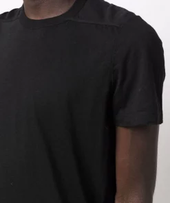 ( Nouvelle Collection ) Rick Owens T-shirt En Maille Fine à Manches Courtes 09 BLACK -Rick Owens Soldes 17861250 38458910 600