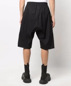 ( Nouvelle Collection ) Rick Owens Short à Taille à Lien De Resserrage 09 NERO -Rick Owens Soldes 17862582 37798834 600