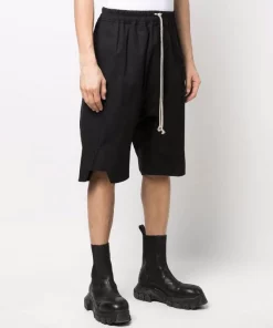 ( Nouvelle Collection ) Rick Owens Short à Taille à Lien De Resserrage 09 NERO -Rick Owens Soldes 17862582 37802015 600