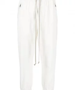 Rick Owens 11 MILK Pantalon Fuselé Court à Lien De Resserrage Femme