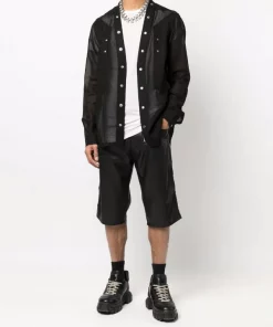 ( Nouvelle Collection ) Rick Owens Chemise Boutonnée à Manches Longues Homme -Rick Owens Soldes 17875075 37803531 600