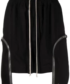 ( Nouvelle Collection ) Rick Owens Short Bauhaus Boxers à Poches Zippées Homme