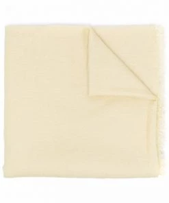 ( Nouvelle Collection ) Rick Owens écharpe En Maille à Bords Francs 32 VANILLA