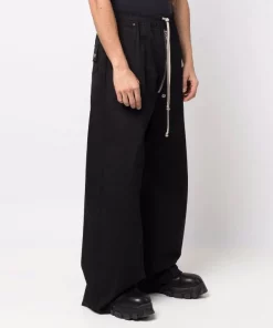 ( Nouvelle Collection ) Rick Owens 09 BLACK Pantalon De Jogging à Coupe Ample Homme -Rick Owens Soldes 17881672 38139123 600