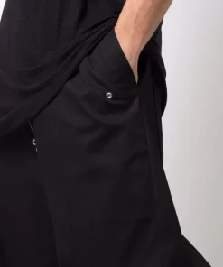 ( Nouvelle Collection ) Rick Owens 09 BLACK Pantalon De Jogging à Coupe Ample Homme -Rick Owens Soldes 17881672 38139124 600