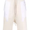 ( Nouvelle Collection ) Rick Owens Short Fogcatcher En Coton 21110 NATURAL/CHALK WHITE -Rick Owens Soldes 17881699 37739080 600