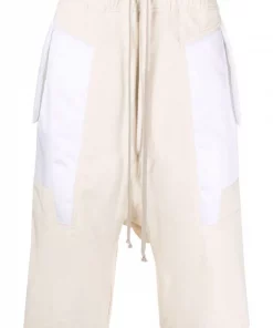 ( Nouvelle Collection ) Rick Owens Short Fogcatcher En Coton 21110 NATURAL/CHALK WHITE
