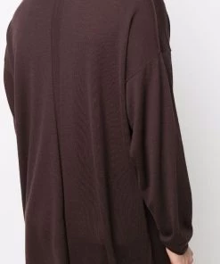 ( Nouvelle Collection ) Rick Owens 64 OXBLOOD Pull Long à Col Rond Homme -Rick Owens Soldes 17881701 37733789 600