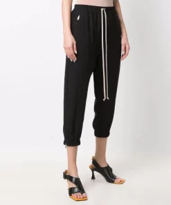 ( Nouvelle Collection ) Rick Owens Pantalon De Jogging Fuselé Court Femme -Rick Owens Soldes 17881704 37746168 600