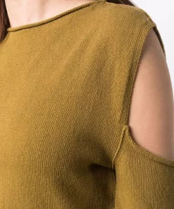 ( Nouvelle Collection ) Rick Owens Robe Longue à Manches Fendues Femme -Rick Owens Soldes 17882532 37746174 600