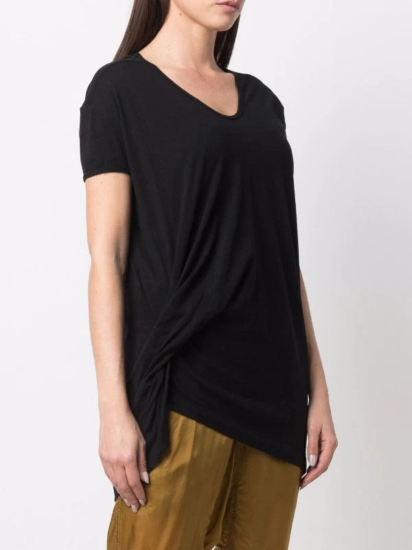 ( Nouvelle Collection ) Rick Owens T-shirt à Fronces Femme 5 ( Nouvelle Collection ) Rick Owens T-shirt à Fronces Femme – Image 3