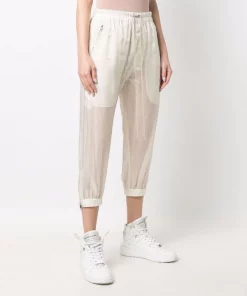 ( Nouvelle Collection ) Rick Owens 21 NATURAL Pantalon Court à Lien De Resserrage Femme -Rick Owens Soldes 17882537 37746230 600