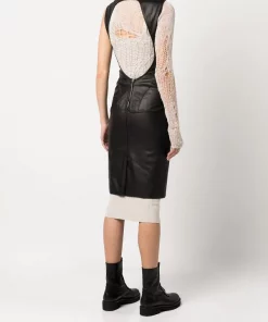 ( Nouvelle Collection ) Rick Owens Robe à Design Sans Manches BLACK -Rick Owens Soldes 17882783 38424855 600