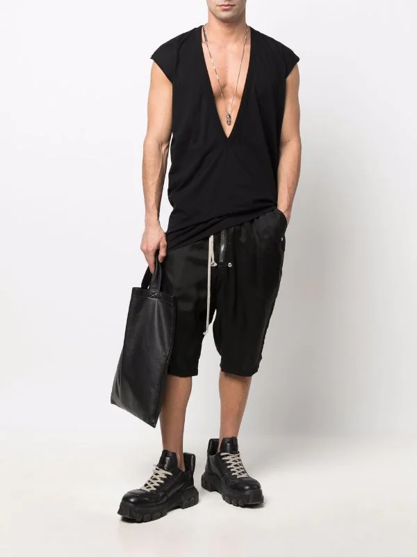 ( Nouvelle Collection ) Rick Owens 09 BLACK Débardeur Dylan à Col V Profond Homme 4 ( Nouvelle Collection ) Rick Owens 09 BLACK Débardeur Dylan à Col V Profond Homme – Image 2