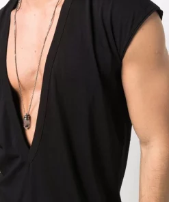 ( Nouvelle Collection ) Rick Owens 09 BLACK Débardeur Dylan à Col V Profond Homme 11 ( Nouvelle Collection ) Rick Owens 09 BLACK Débardeur Dylan à Col V Profond Homme -Rick Owens Soldes 17883205 37900272 600