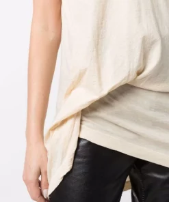 ( Nouvelle Collection ) Rick Owens T-shirt à Fronces 21 NATURAL -Rick Owens Soldes 17883232 37746120 600