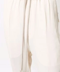 ( Nouvelle Collection ) Rick Owens 21 NATURAL Pantalon Court à Lien De Resserrage Femme -Rick Owens Soldes 17883233 37775769 600